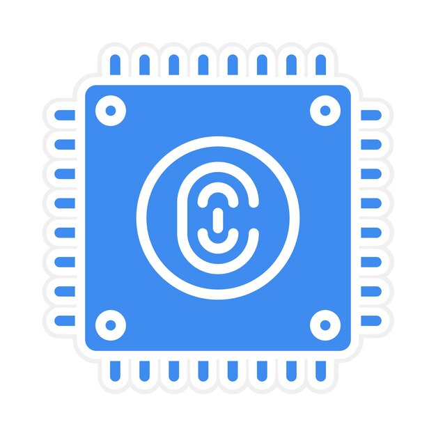 バイオメトリック CPU アイコンベクトル画像 バイオ メトリックに使用できます