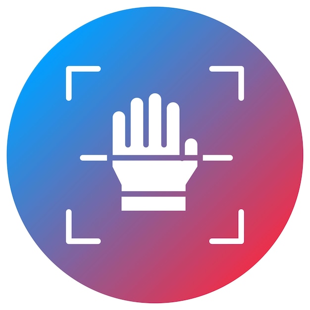 Vector biometric hand icon vector image can be used for biometrics