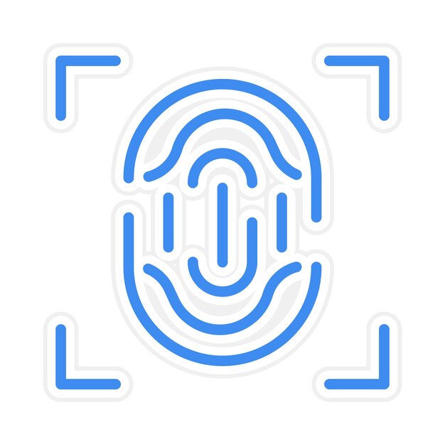 Vector biometric icon vector image can be used for biometrics