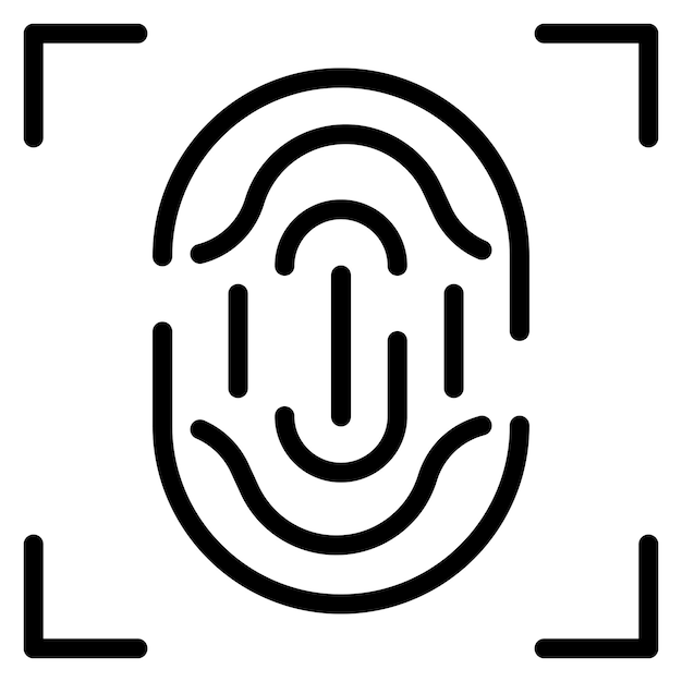 Vector biometric icon vector image can be used for biometrics