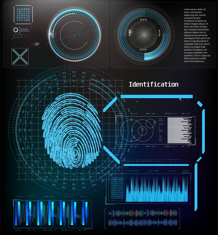 Vector biometric identification or recognition system of person
