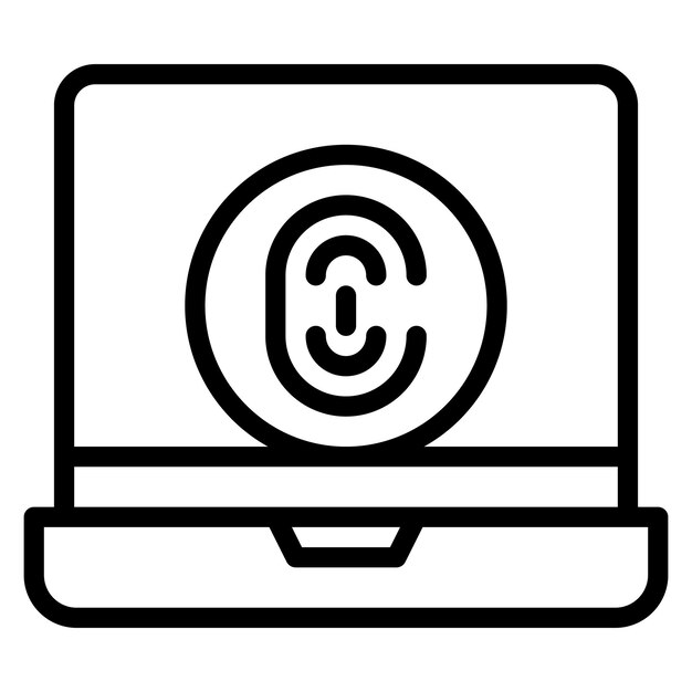 Biometric Laptop icon vector image Can be used for Biometrics