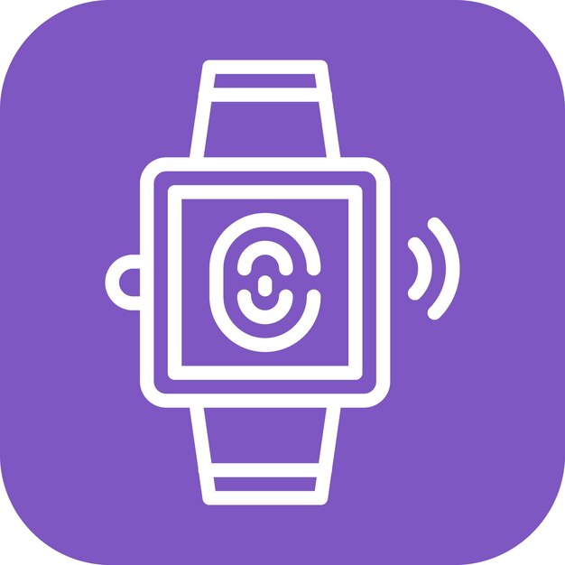 Vector biometric smart watch icon vector image can be used for biometrics