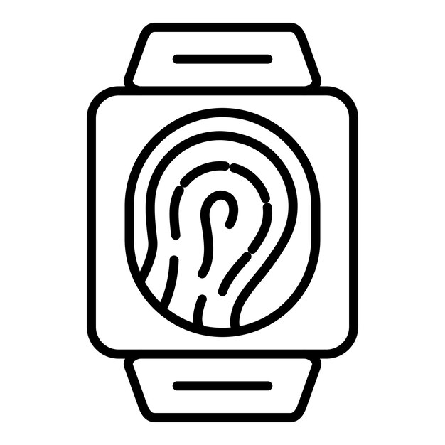 Biometrische Smart Watch Icon Stijl