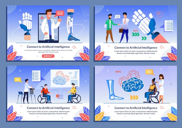 Bionic body parts for disabled flat template set