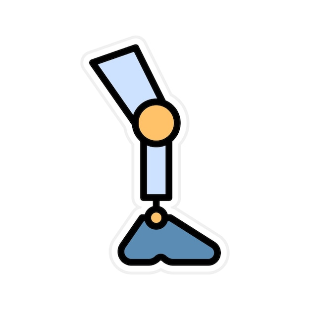 bionic leg icon vector image can be used for robotics