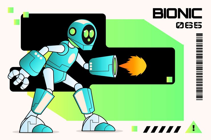 Vector bionic robot firing energy blast