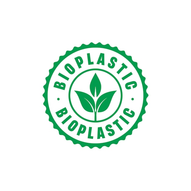 Bioplastic stempel, biologisch afbreekbare stempel, composteerbare vector