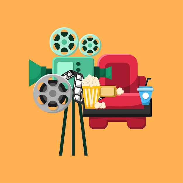 Bioscoop film film illustratie ontwerp vector