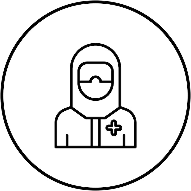 Vector biosecurity suit vector icon can be used for infectious diseases iconset