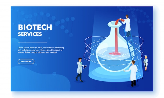 Biotech service responsive landing page design