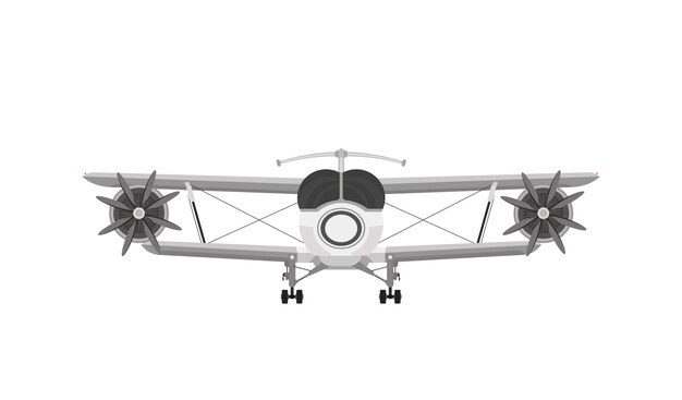 複葉機ヴィンテージ飛行機飛行機古いレトロなプロペラ イラスト分離航空機