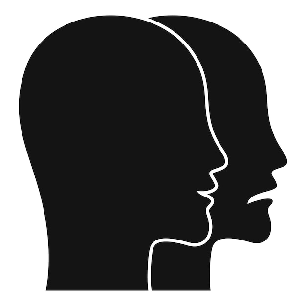 Icona del problema del disturbo bipolare semplice illustrazione dell'icona vettoriale del problema del disturbo bipolare per il web design isolato su sfondo bianco