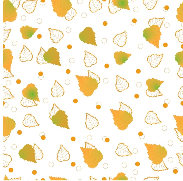 자작나무 잎 원활한 패턴