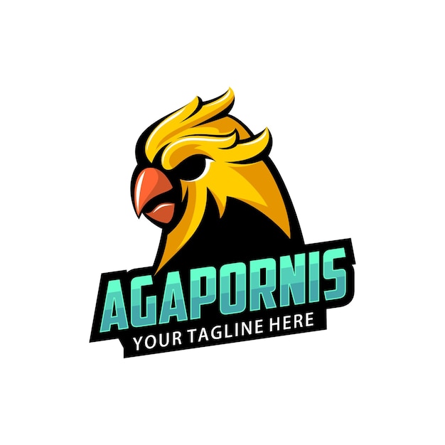 Vector bird angry esport logo template