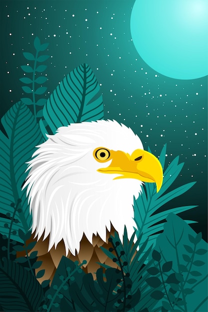 bird animal forest vector illustration