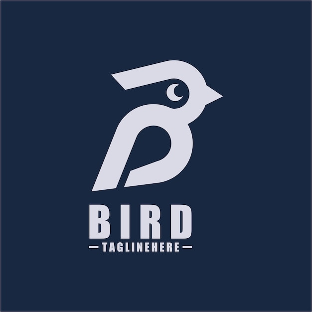 Bird B Logo Vector logo template