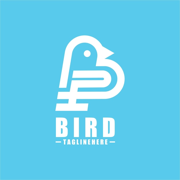 Шаблон логотипа Bird B Logo Vector