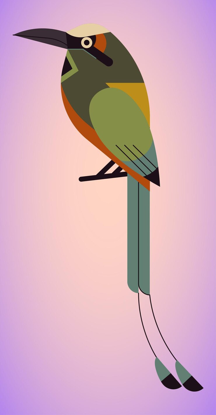 वेक्टर bird on branch creative design