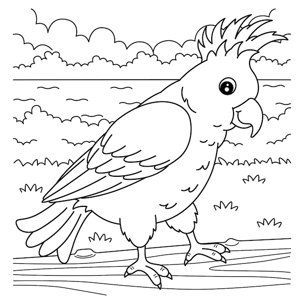 鳥 カカトゥー の 子供 たち の ため の カラー ページ