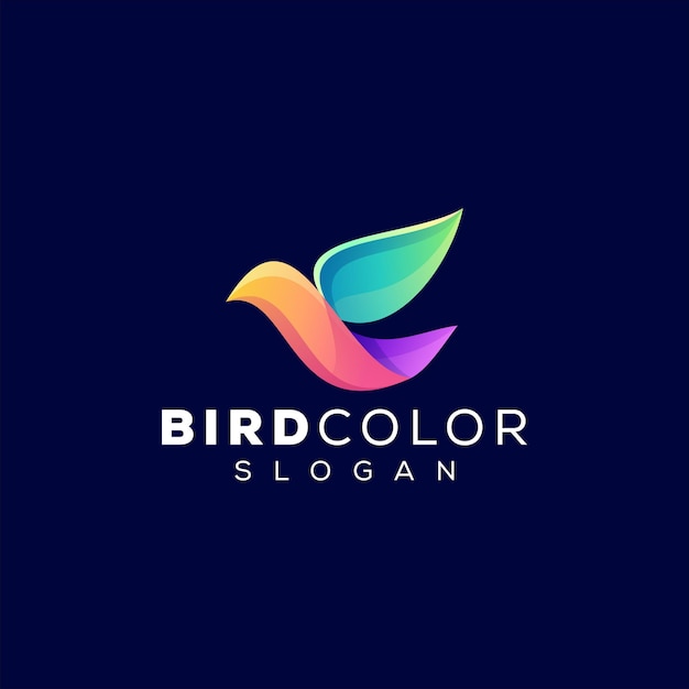 Bird color gradient logo