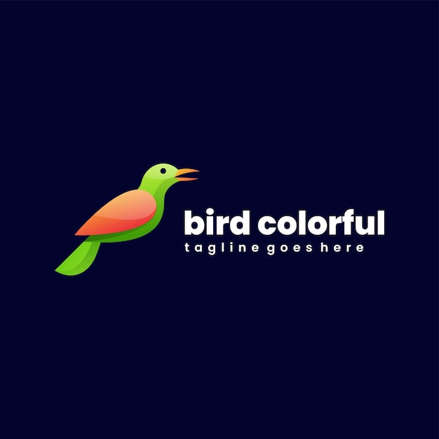 bird colorful logo design colorful