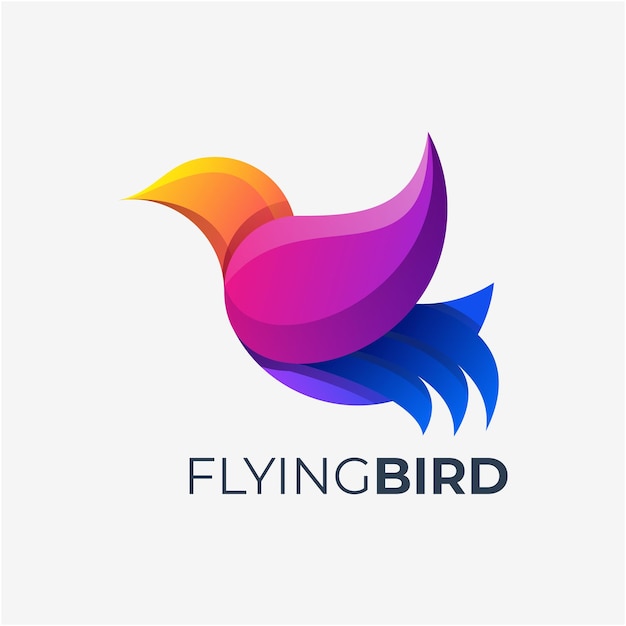 Vector bird colorful logo design