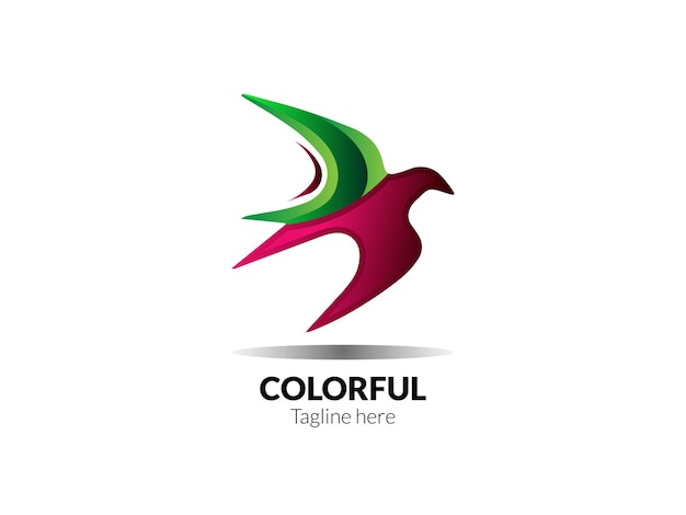 Bird Colorful logo gradient vector design