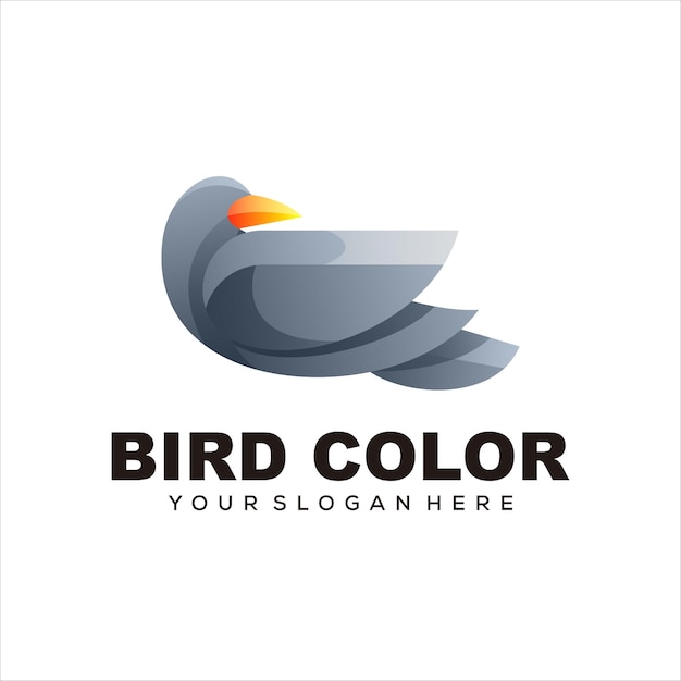 bird  colorful logo illustration vector design