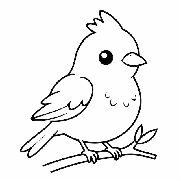 Bird Coloring Page Deign For Kids