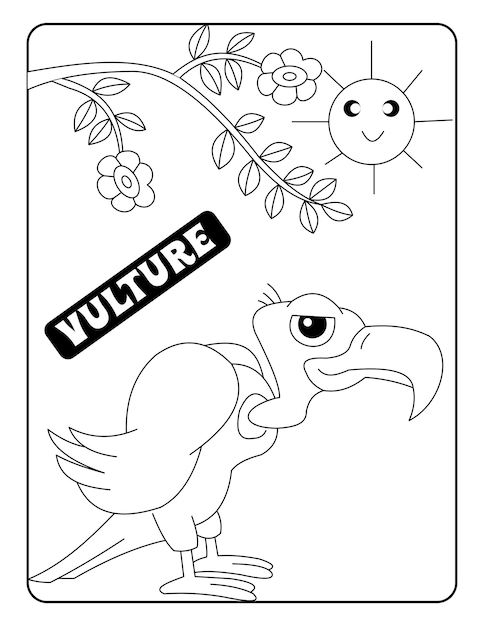 bird coloring pages with cute design print ready designs