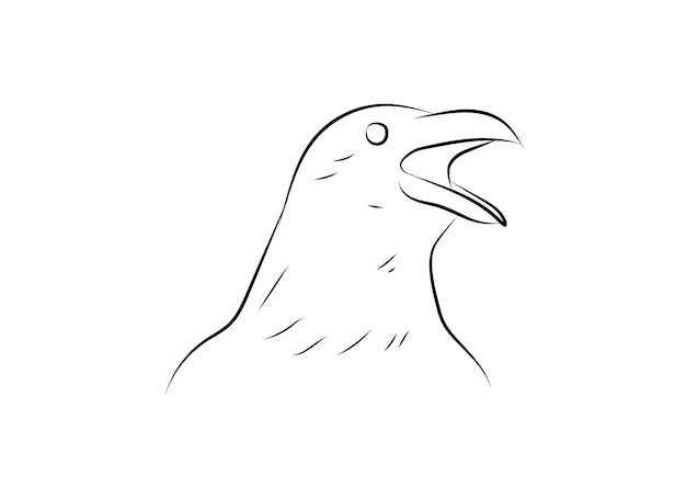 鳥の連続線画イラスト