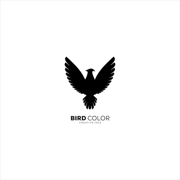 鳥のデザインのロゴのシルエット