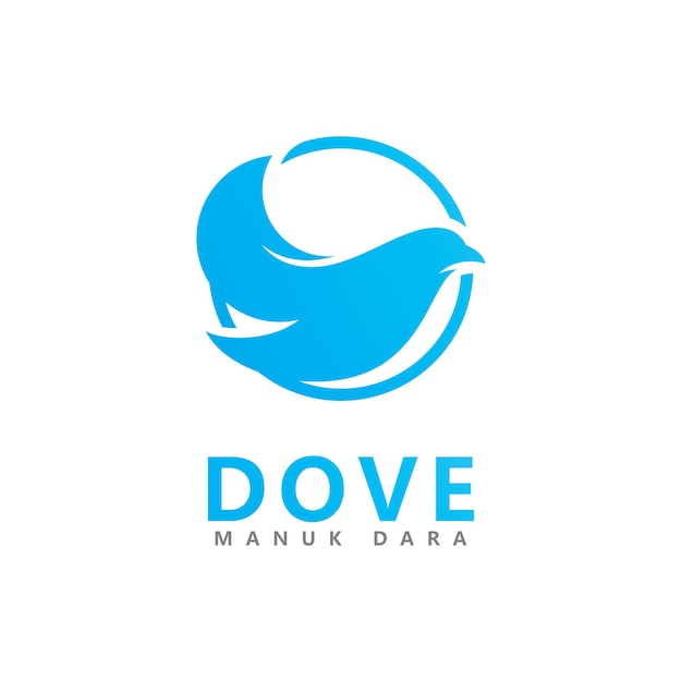 Bird Dove Logo Template vector illustration