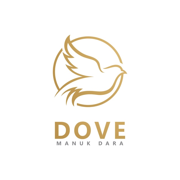 Векторная иллюстрация шаблона логотипа Bird Dove