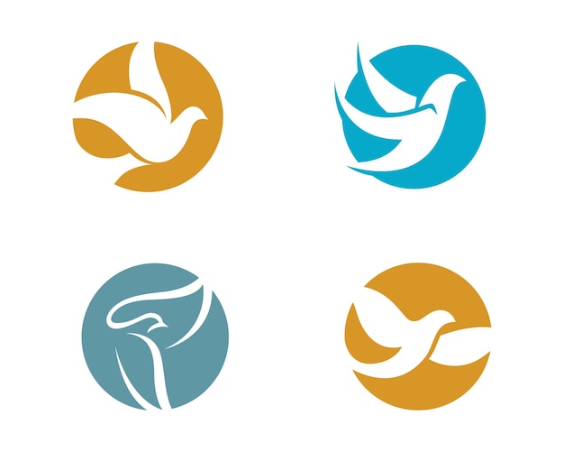 Vector bird dove logo template