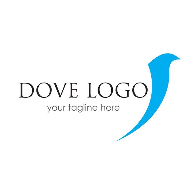 Шаблон логотипа голубя птицы