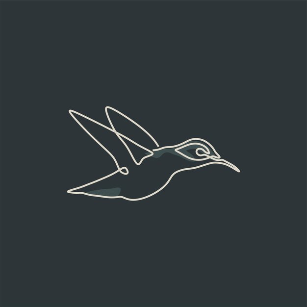 bird drawing line art vector