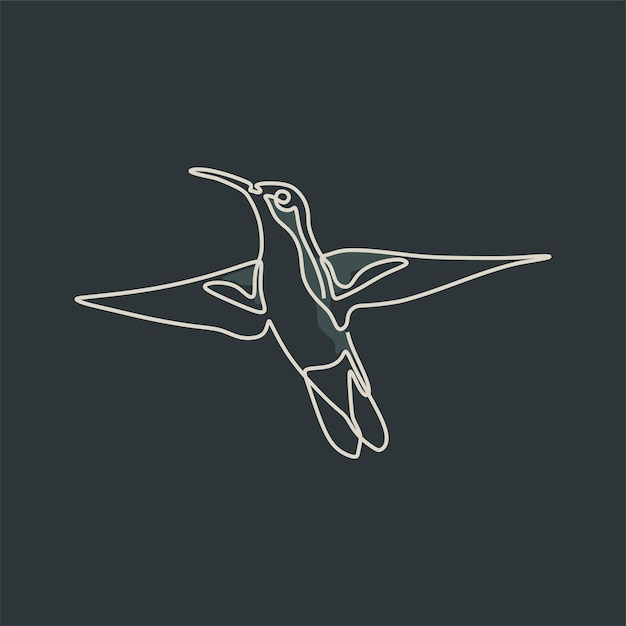 bird drawing line art vector