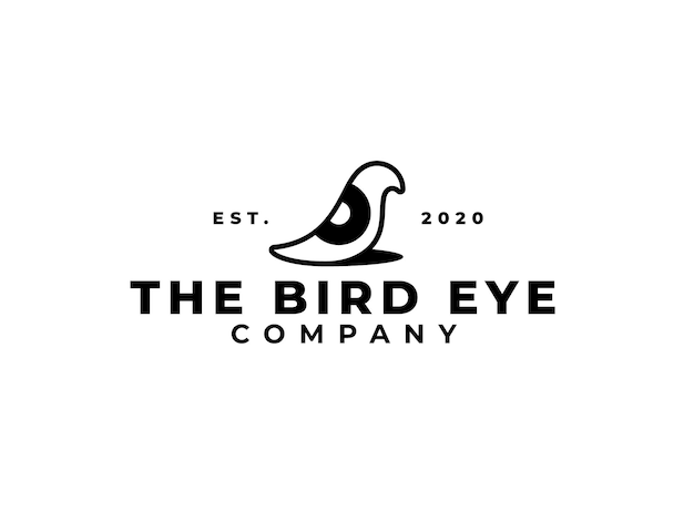 bird eye logo vogel silhouet en eye sight logo