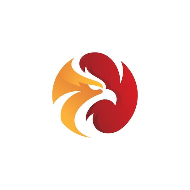 Bird falcon eagle or phoenix head logo vector icon