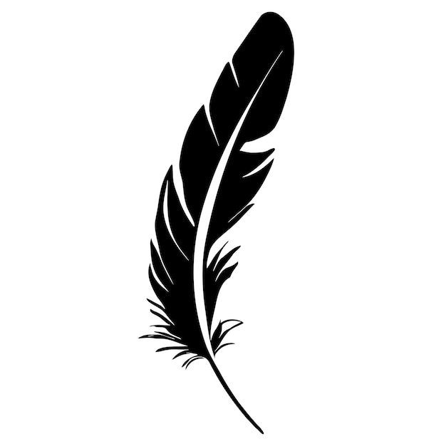 Bird Feather silhouette Vector illustration