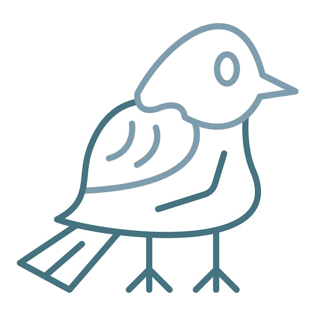 Vector bird flat illustration