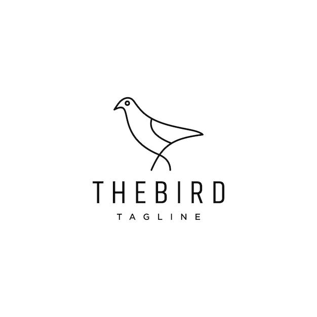 Bird Geometric logo vector icon design template