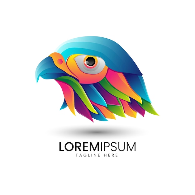 Bird gradient colorful logo