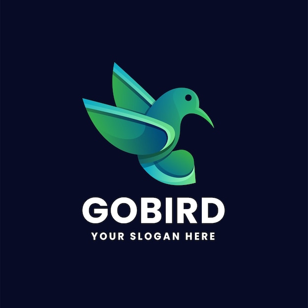 Bird gradient logo vector icon illustration