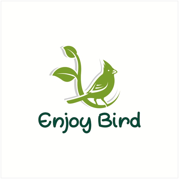 Зеленый логотип птицы