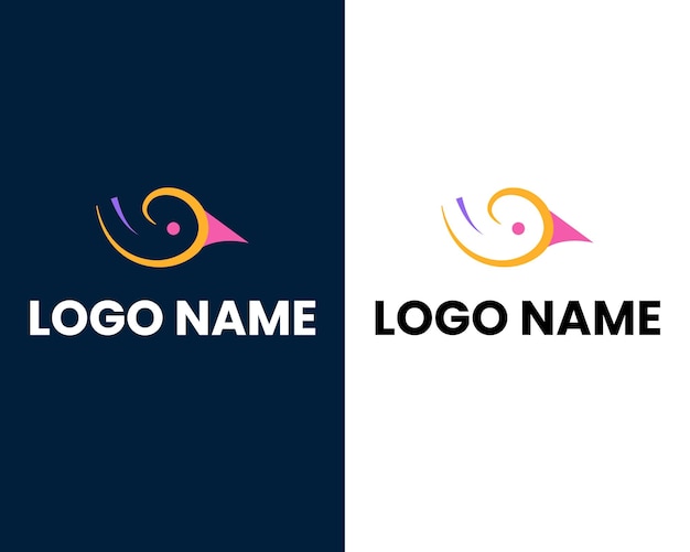 bird head modern logo design template