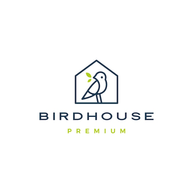 Вектор Птица дом логотип значок