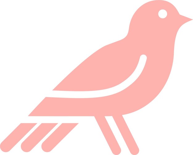 Bird Icon Sign Symbol Logo in Flat Style